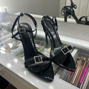 Elegant Black Strappy Heels
